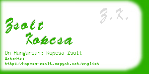 zsolt kopcsa business card